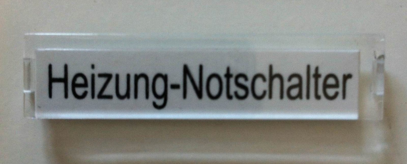 TECGET Beschriftungss.Heizungs-Nots.