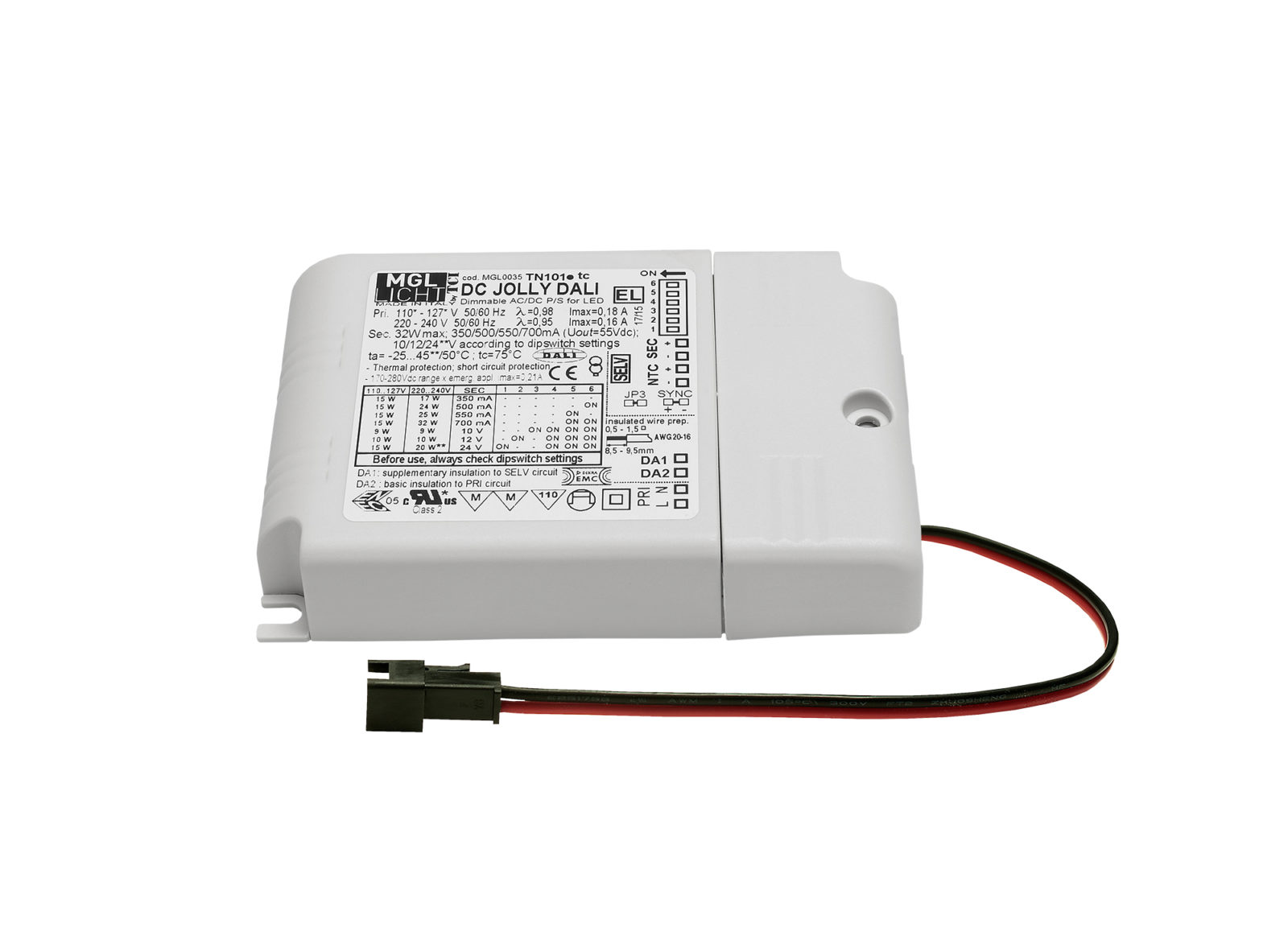 TECGET Netzgerät Dali DIM 230V 50/60Hz