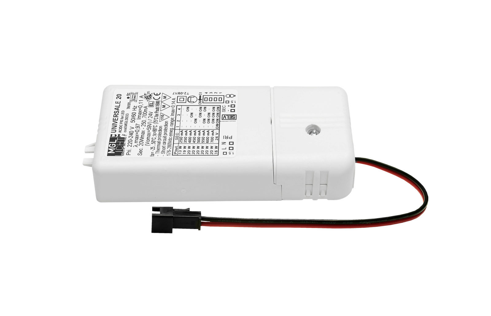 TECGET Netzgerät schaltbar 230V 50/60Hz