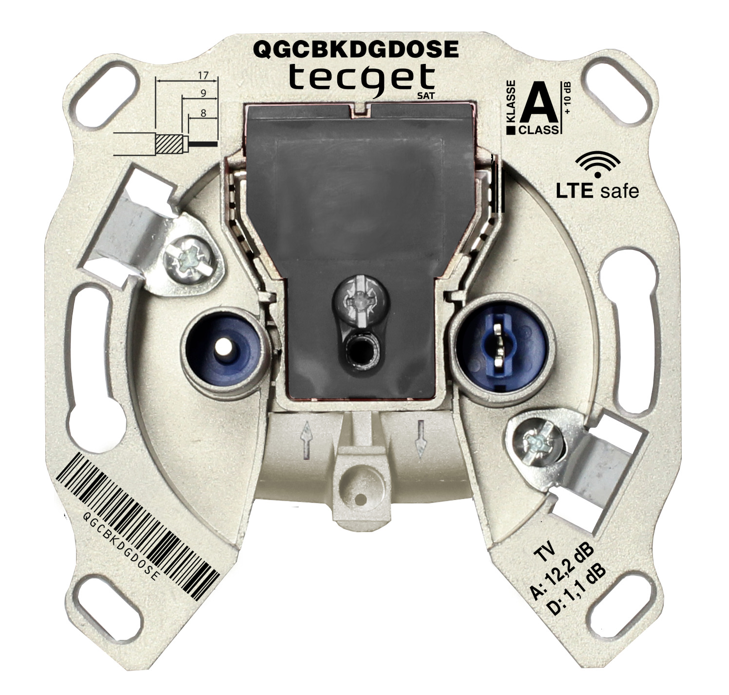 TECGET SAT BK Durchgangs Dose LTE Safe