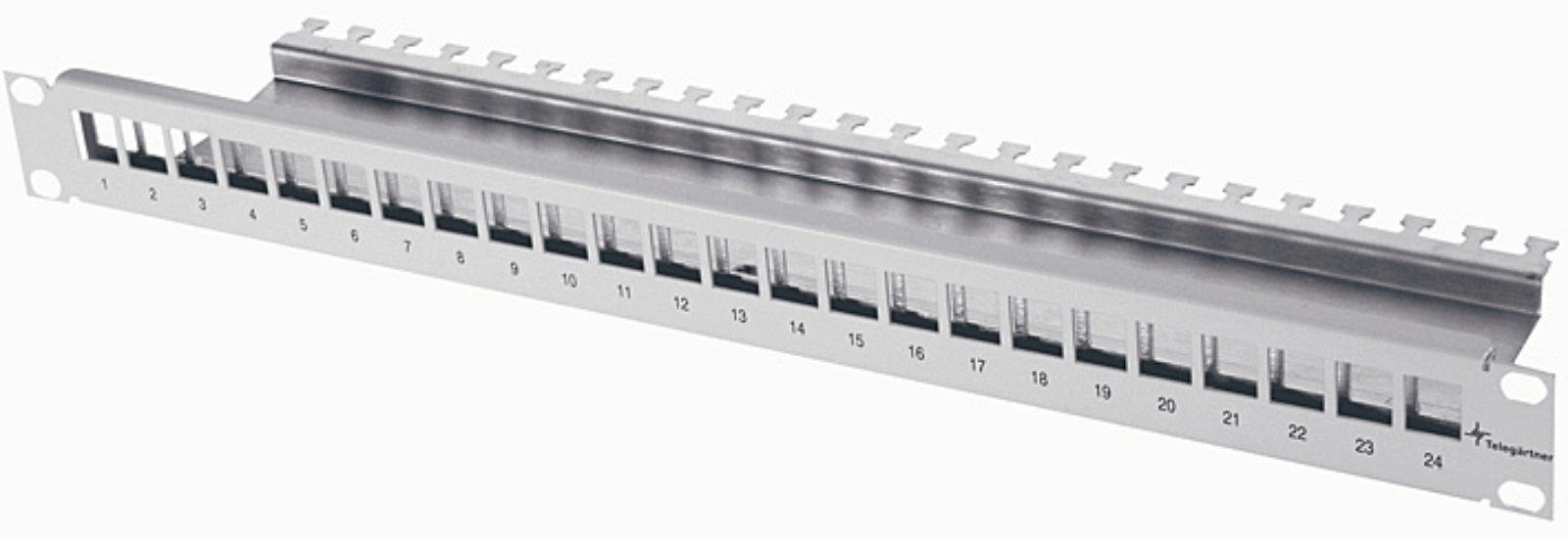TECGET LAN Modulträger 19" 1HE m.Kabel-