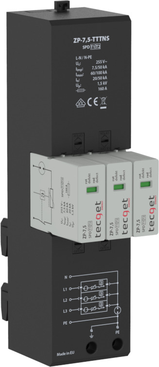 TECGET ZP Ableiter ZP-7,5-TT/TNS o. FM