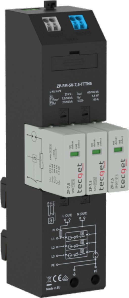 TECGET ZP Ableiter ZP-7,5-TT/TNS m SV/FM