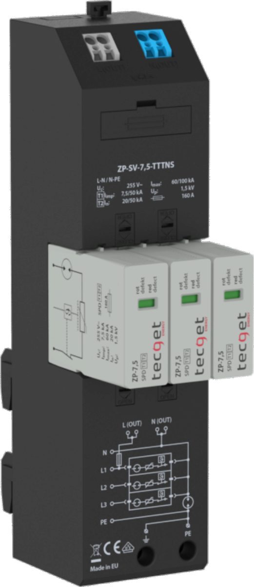 TECGET ZP Ableiter ZP-7,5-TT/TNS m. SV